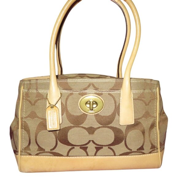 COACH 2007 Hamptons Madeline canvas & leather Signature C Monogram Satchel bag - Picture 1 of 13
